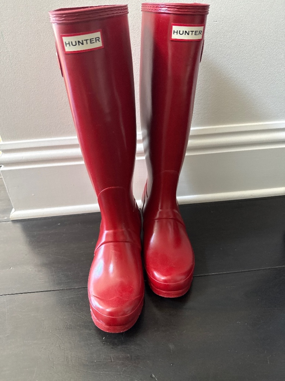 Hunter tall rain boots 8